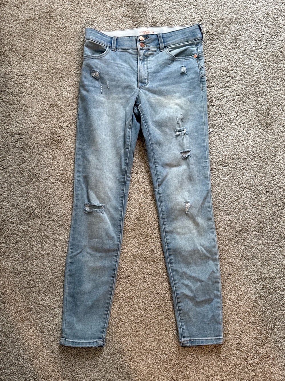 Candie's Light Blue Distressed Skinny Jeans